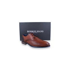 Berkelmans Geklede veterschoen Cognac