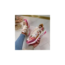 Dwrs Lage sneaker Roze