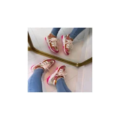 Dwrs Lage sneaker Roze