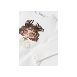 Mayoral T-shirt lange mouw Wit