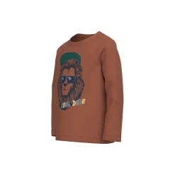Name It T-shirt lange mouw Bruin