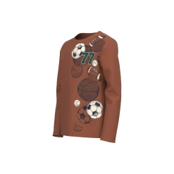 Name It T-shirt lange mouw Bruin