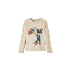 Name It T-shirt lange mouw Beige