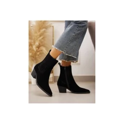 Selected By La.ra Boots / enkellaars Zwart