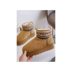 Selected By La.ra Boots / enkellaars Camel