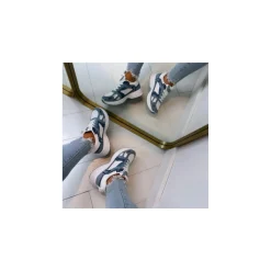 Selected By La.ra Lage sneaker Blauw