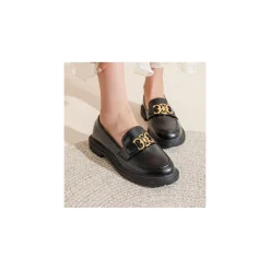 Selected By La.ra Mocassin Zwart