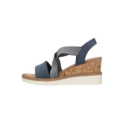 Selected By La.ra Sandaal Blauw