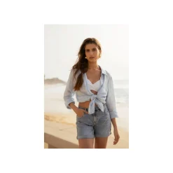 Selected By La.ra Short Blauw