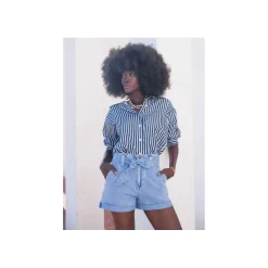 Selected By La.ra Short Blauw