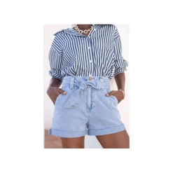 Selected By La.ra Short Blauw