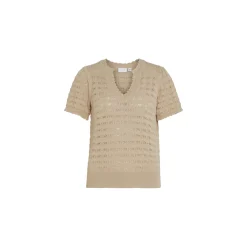 Vila T-shirt Beige